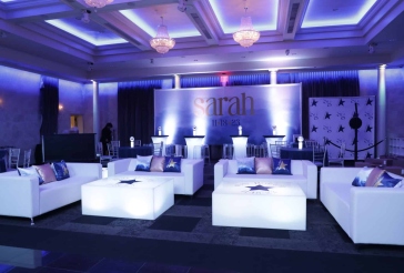 Watercolor Mural for Bat Mitzvah Lounge