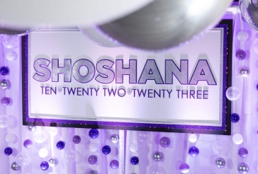 Purple & Silver Glitter Backdrop