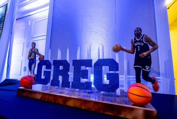 Basketball Themed Candle Lighting Centerpiece