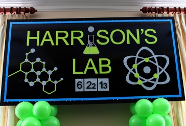 Science Themed Bar Mitzvah Backdrop