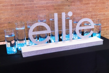 Glitter Name Candle Lighting