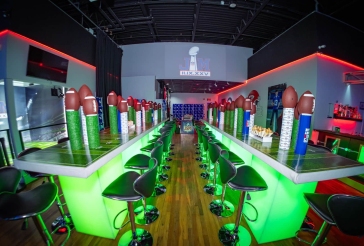 Super Bowl Theme High Top Centerpieces