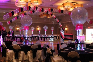 Hot Pink and Silver Balloon Gazebo
