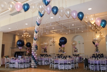 Navy & Lavender Balloon Gazebo