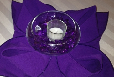 Purple Cocktail Centerpiece
