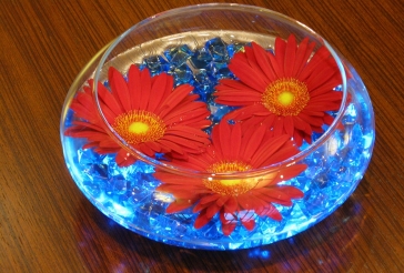 Blue and Orange Cocktail Centerpiece