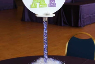 Photo Cube and Logo Centerpieces