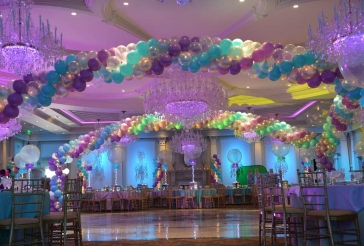 Turquoise and Lavender Balloon Wrap