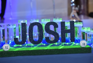 Baseball Themed Candle Lighting Display