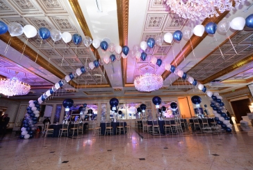 Navy and White Balloon Gazebo