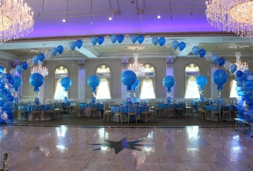 Turquoise and Royal Blue Balloon Gazebo