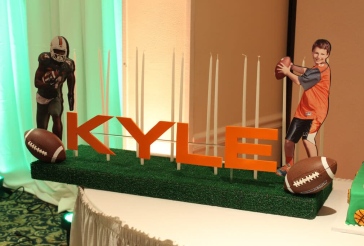 Football Themed Candle Lighting Display