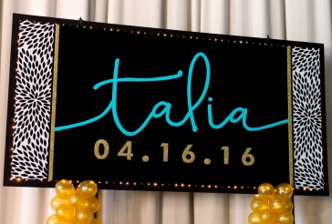 Bat Mitzvah Backdrop with Logo