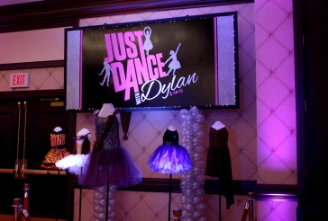 Dance Themed Bat Mitzvah Backdrop