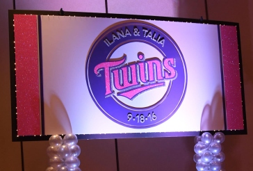 Twins Themed Backdrop