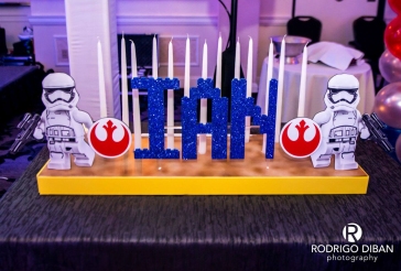 Lego Themed Candle Lighting Display