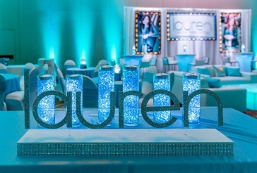 Bat Mitzvah Candle Lighting Display