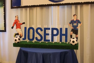 Soccer Themed Candle Lighting Display