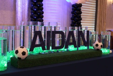 Soccer Themed LED Candle Lighting Display
