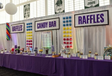 Candy Bar and Raffle Setup
