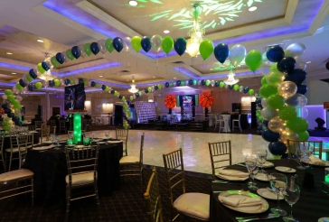 Lime and Navy Balloon Gazebo