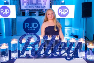 Navy and  White LED Candle Lighting Display