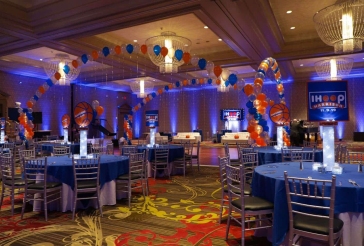 Blue and Orange Balloon Gazebo