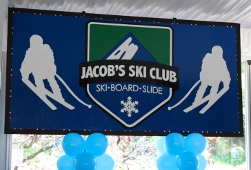 Ski Themed Bar Mitzvah Backdrop