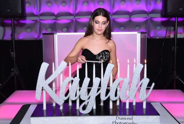 Silver and  Black Candle Lighting Display