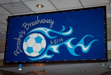 Soccer Themed Bat Mitzvah Backdrop