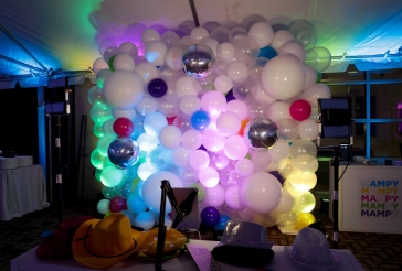 White & Clear Balloon Wall