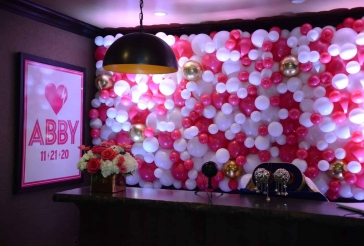 Pink Organic Balloon Wall