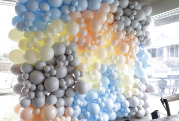 Blue & Green Balloon Wall