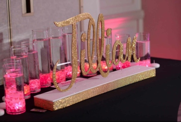 Gold and Hot Pink Candle Lighting