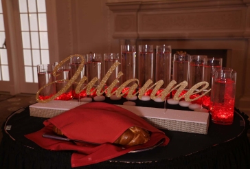 Gold and Red Candle Lighting