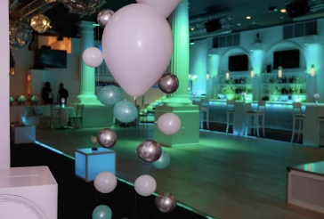 White and Mint Green Bubble Balloons