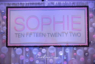 Bat Mitzvah Name Backdrop