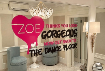 Mirror Decal in Bathroom