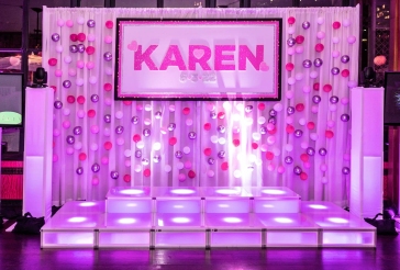 Heart Themed Glitter Backdrop