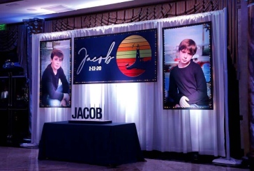 Fire Island Themed Bar Mitzvah Backdrop