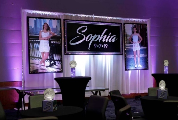 Galaxy Themed Bat Mitzvah Backdrop