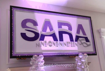 Swim Themed Bat Mitzvah Backdrop