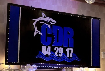 Shark Themed Logo Backdrop