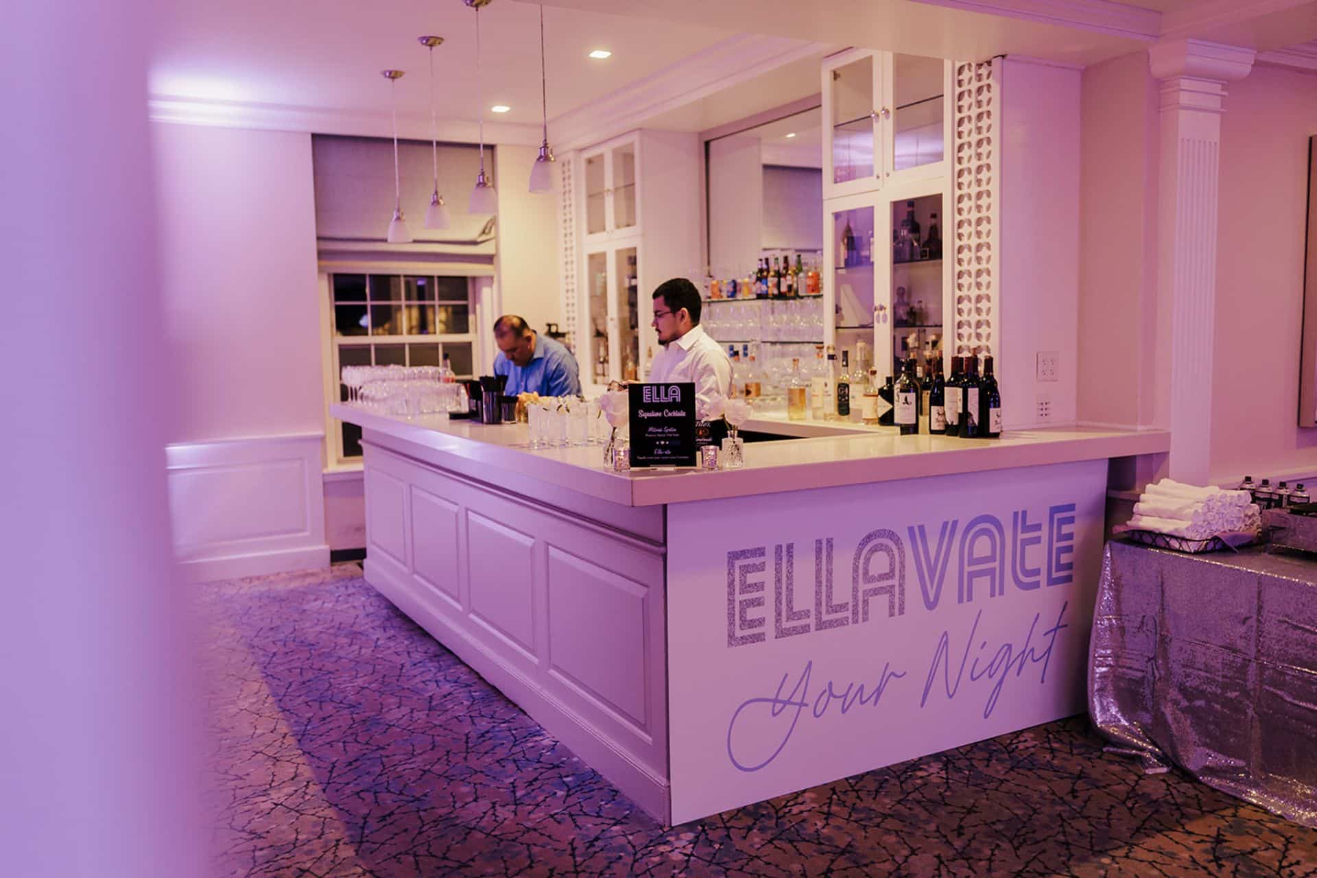 Custom Bar Wrap for a Bat Mitzvah at Fairview Country Club