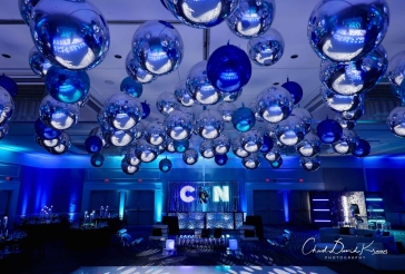 Silver and Blue Metallic Orbz