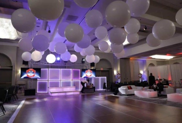 3' White Balloons Over Dance Floor