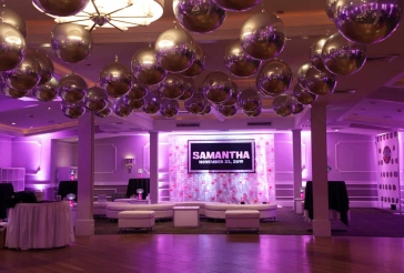 Silver Metallic Orbz over Dance Floor