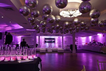 Silver Metallic Orbz over Dance Floor