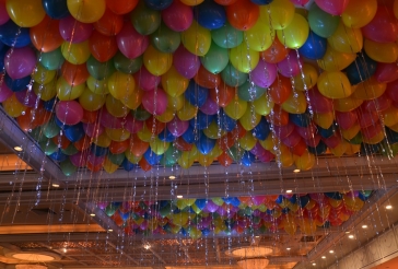 Neon Colored Ceiling Balloons