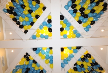 Loose Ceiling Balloons with Shimmer Ribbon